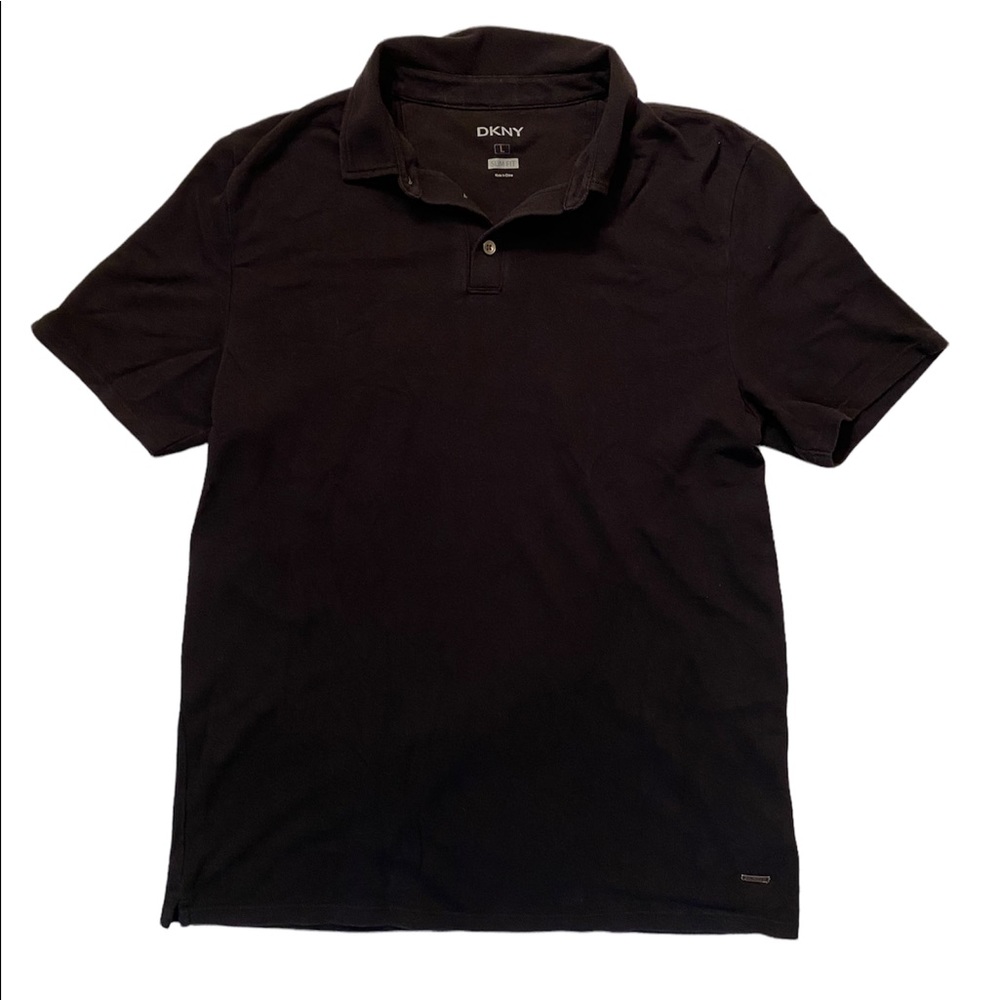 “DKNY” Men’s Black Slim Fit Polo